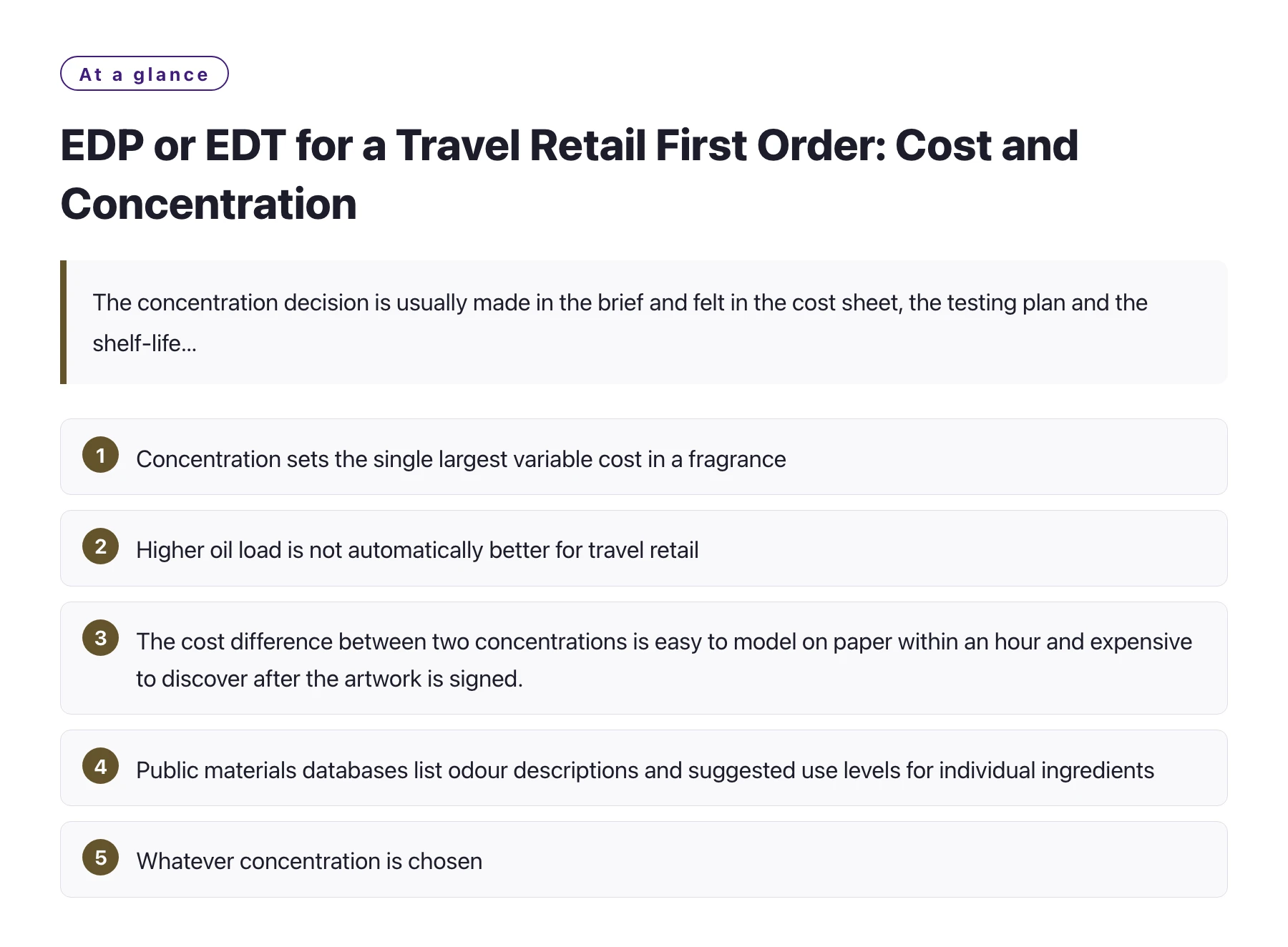 EDP or EDT for a Travel Retail First Order: Cost and Concentration——全文要点速览